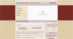 Desktop Screenshot of alamohillsmedicalgroup.com
